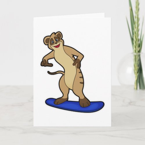 Meerkat as Snowboarder with Snowboard Card