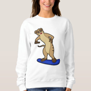 Meerkat as Snowboarder with Snowboard Sweatshirt