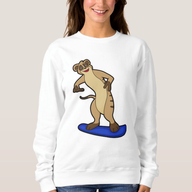 Meerkat as Snowboarder with Snowboard Sweatshirt (Front)