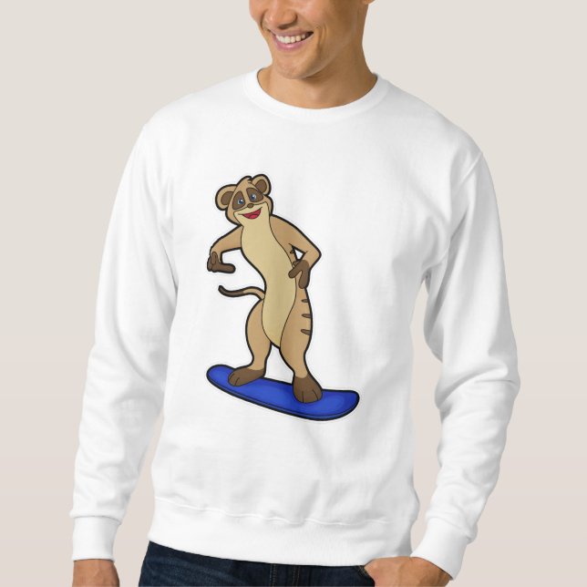 Meerkat as Snowboarder with Snowboard Sweatshirt (Front)