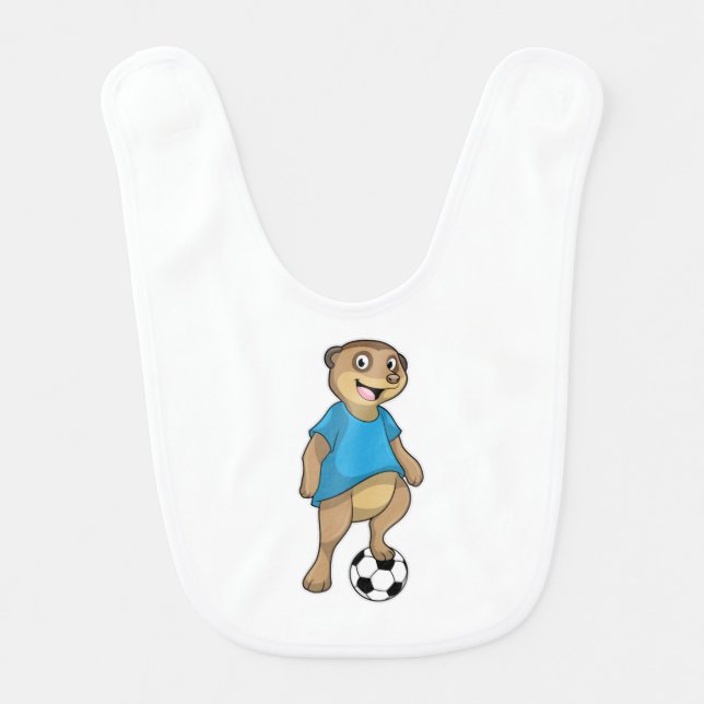 Meerkat as Soccer player with Soccer Baby Bib (Front)