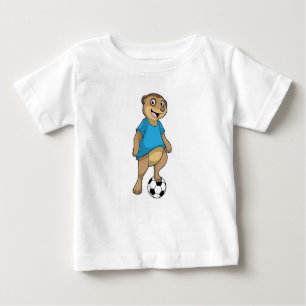 Meerkat as Soccer player with Soccer Baby T-Shirt