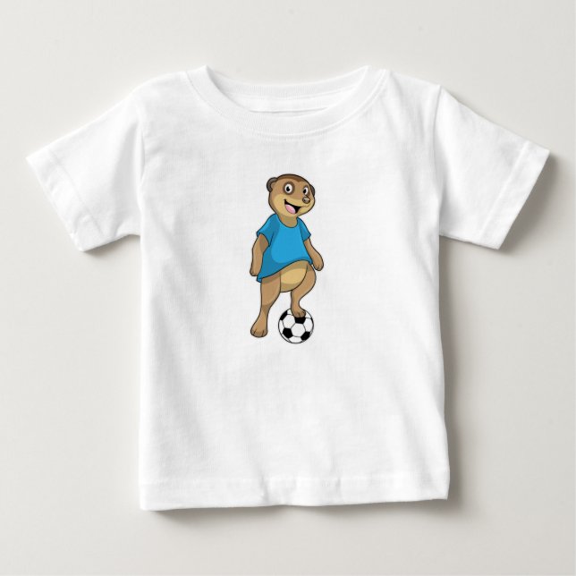 Meerkat as Soccer player with Soccer Baby T-Shirt (Front)
