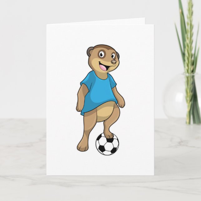 Meerkat as Soccer player with Soccer Card (Front)