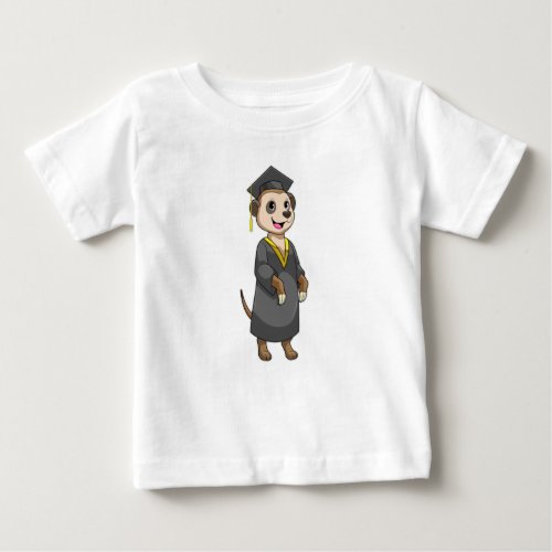 Meerkat as Student with Diploma Baby T_Shirt