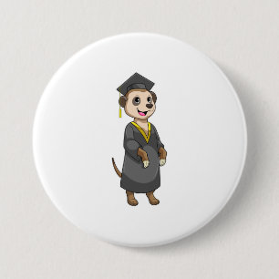 Meerkat as Student with Diploma Button