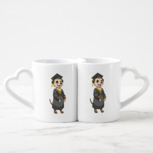 Meerkat as Student with Diploma Coffee Mug Set