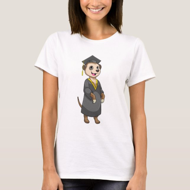 Meerkat as Student with Diploma T-Shirt (Front)