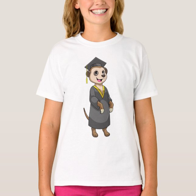 Meerkat as Student with Diploma T-Shirt (Front)