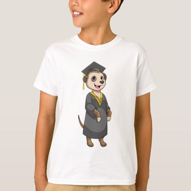 Meerkat as Student with Diploma T-Shirt (Front)