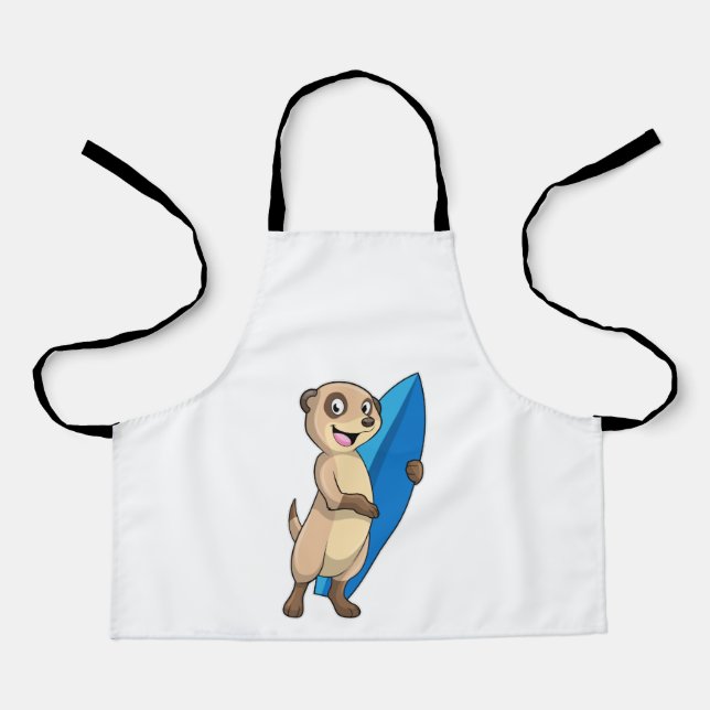 Meerkat as Surfer with Surfboard Apron (Front)