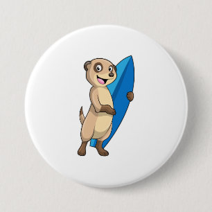 Meerkat as Surfer with Surfboard Button