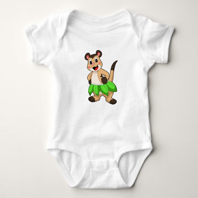 Meerkat at Ballet Dance Baby Bodysuit (Front)