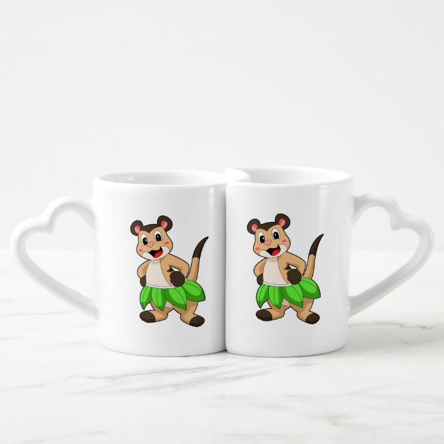 Meerkat at Ballet Dance Coffee Mug Set (Front Nesting)