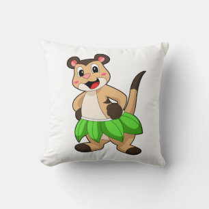 Meerkat at Ballet Dance Throw Pillow
