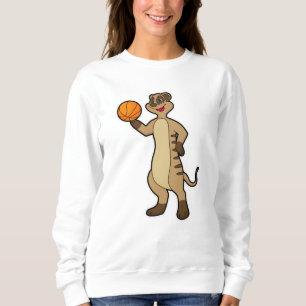 Meerkat at Basketball Sports Sweatshirt