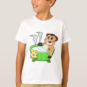 Meerkat at Bathing in Bathtub T-Shirt