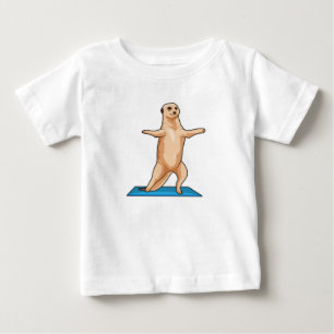 Meerkat at Fitness Stretching exercise Baby T-Shirt