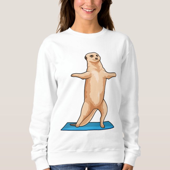 Meerkat at Fitness Stretching exercise Sweatshirt (Front)