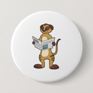 Meerkat Buttons & Pins - No Minimum Quantity