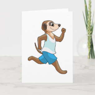 Meerkat at Running Sports Card