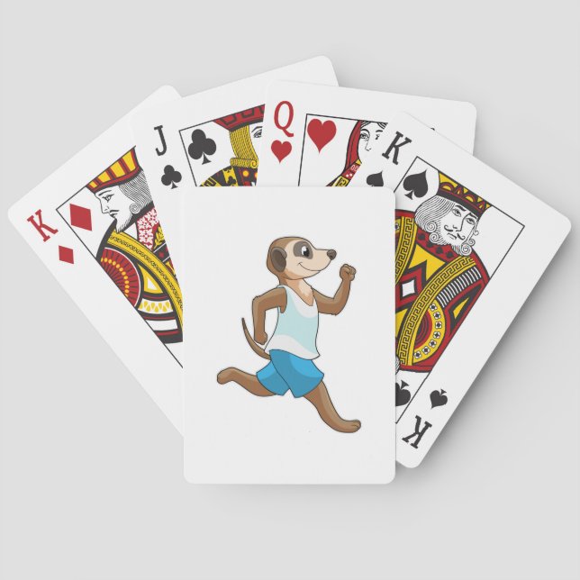 Meerkat at Running Sports Poker Cards (Back)