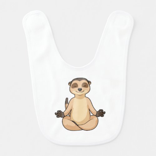 Meerkat at Yoga Meditation Baby Bib