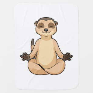 Meerkat at Yoga Meditation Baby Blanket