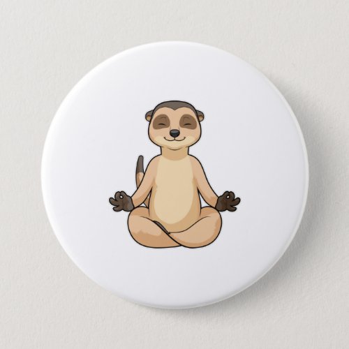 Meerkat at Yoga Meditation Button