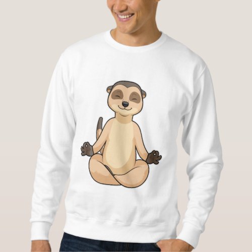 Meerkat at Yoga Meditation Sweatshirt