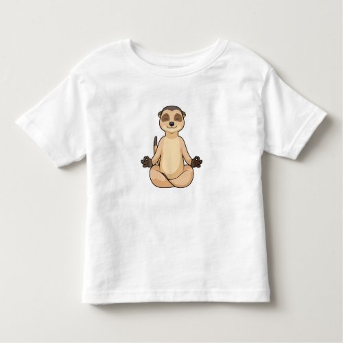 Meerkat at Yoga Meditation Toddler T_shirt