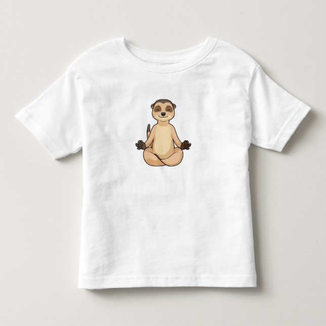 Meerkat at Yoga Meditation Toddler T-shirt (Front)