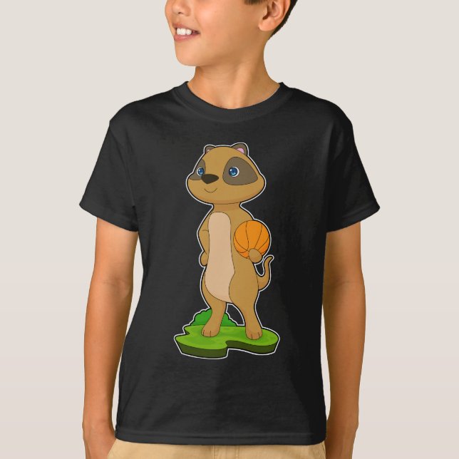 Meerkat Basketball player Basketball T-Shirt (Front)