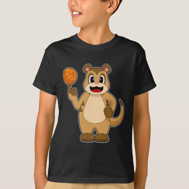 Meerkat Basketball player Basketball T-Shirt (Front)