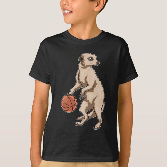 Meerkat Basketball player Basketball T-Shirt (Front)