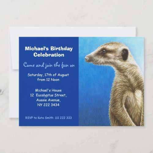 Meerkat Birthday Party Invitation
