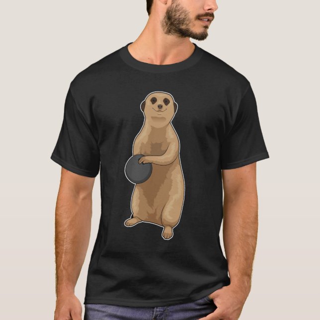 Meerkat Bowling Bowling ball T-Shirt (Front)