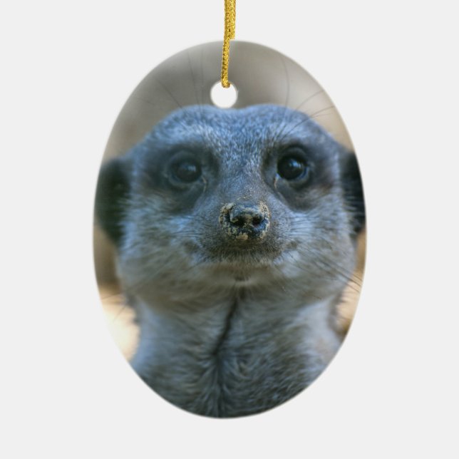 Meerkat Ceramic Ornament (Front)