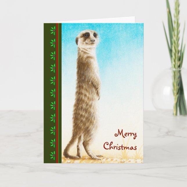 Meerkat Christmas Card (Front)