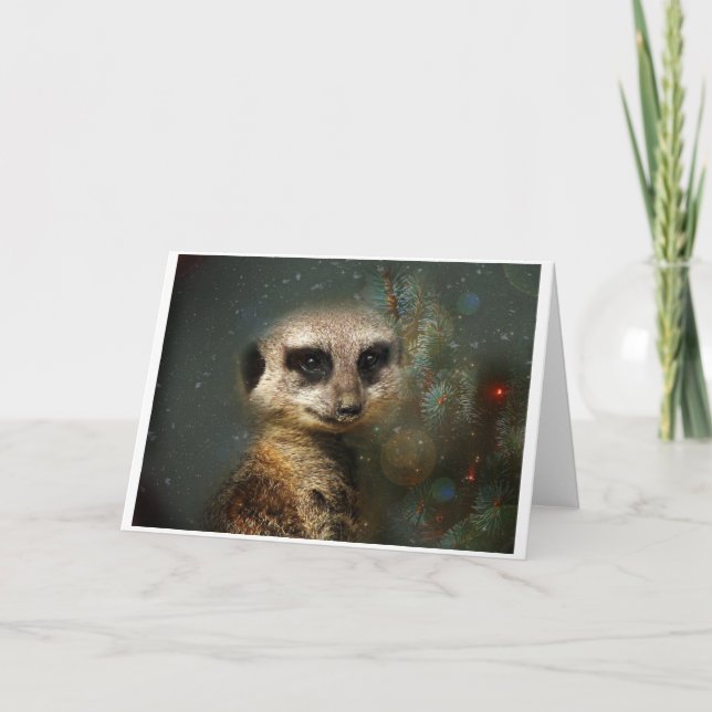 Meerkat Christmas Holiday Card (Front)