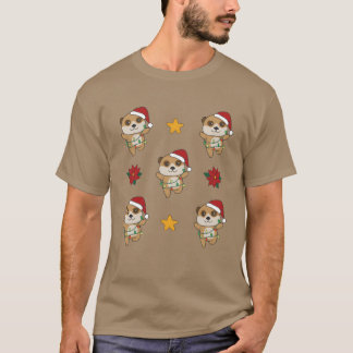 Meerkat Christmas Winter Animals Meerkats friend T-Shirt