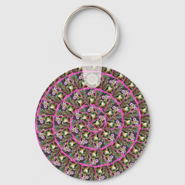 Meerkat Circular Design, Keychain (Front)