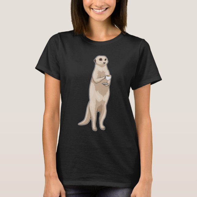 Meerkat Coffee Cup T-Shirt (Front)