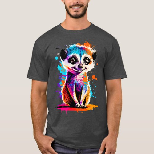 Meerkat Colourful Cute Meerkat Mongoose T_Shirt