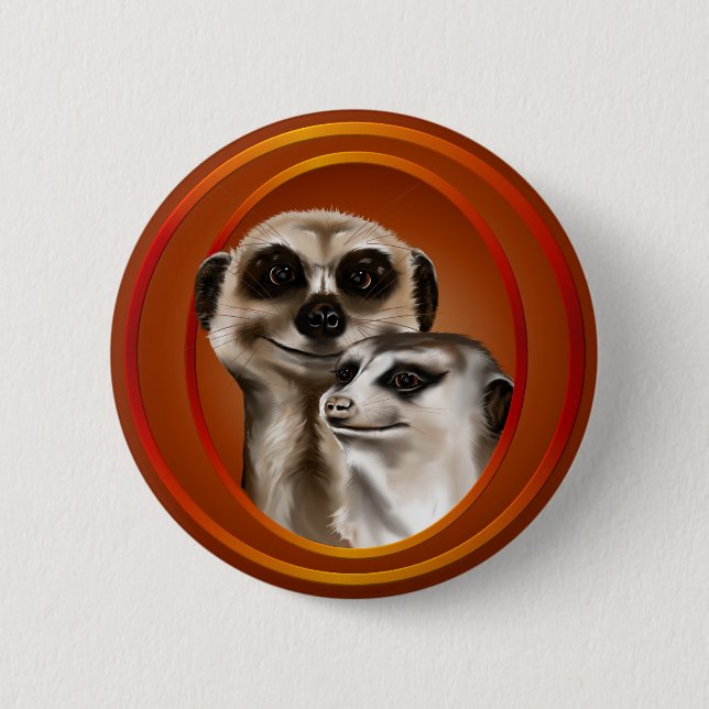 Meerkat Couple-Buttons Button (Front)