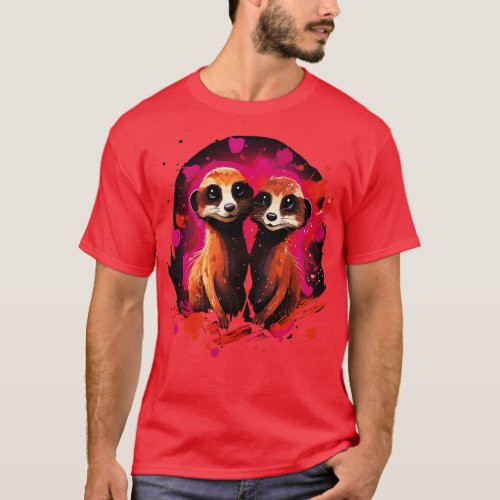 Meerkat Couple Valentine T_Shirt
