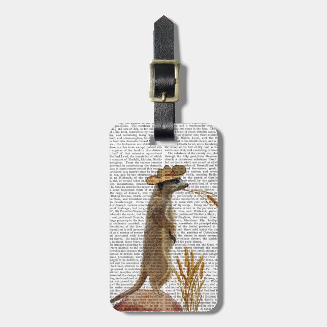 Meerkat Cowboy Luggage Tag (Front Vertical)