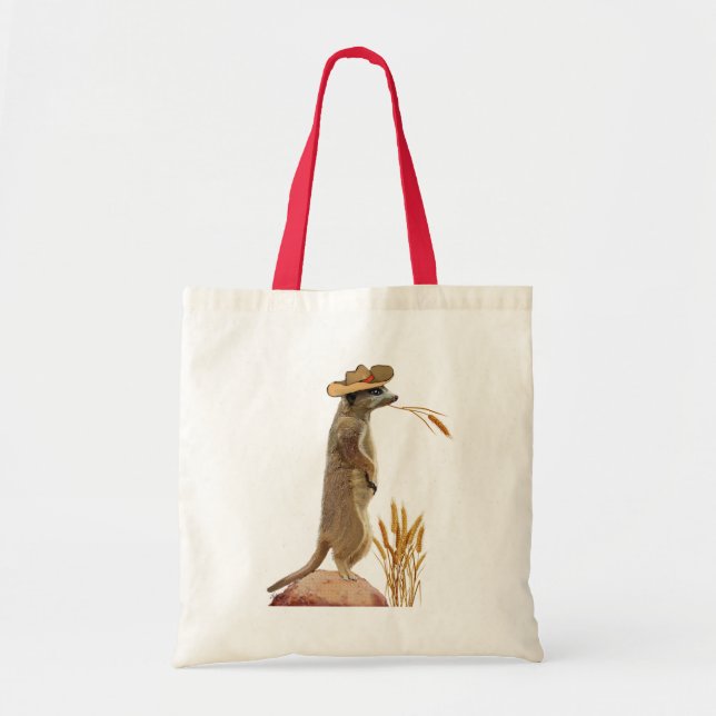 Meerkat Cowboy Tote Bag (Front)