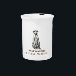 meerkat cute funny beverage pitcher<br><div class="desc">A charming hand-drawn meerkat standing alert in perfect balance between cuteness and wilderness. Great for wildlife lovers,  animal art fans,  or nature-themed gifts. Available on tees,  mugs,  tote bags & more.</div>