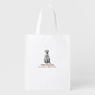 meerkat cute funny grocery bag